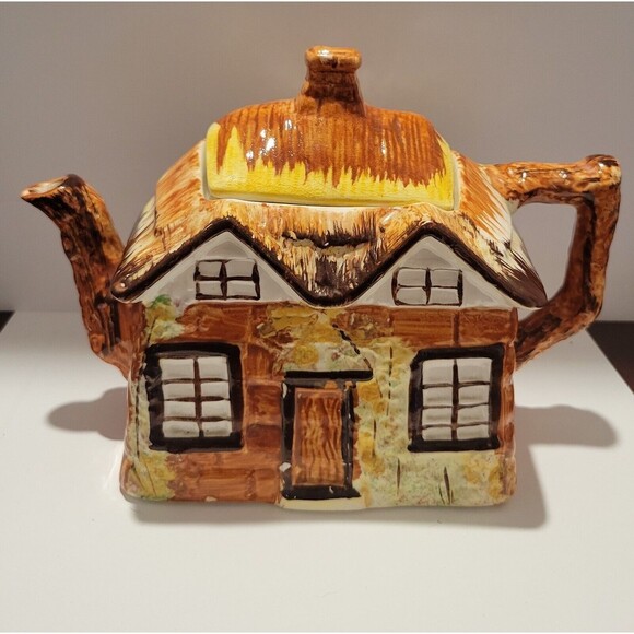 VTG Ye Olde Cottage Teapot Price Kensington Made in England Ceramic Cottagecore - Picture 2 of 7